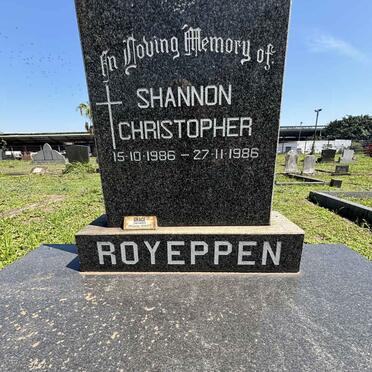 ROYEPPEN Shannon Chistopher 1986-1986