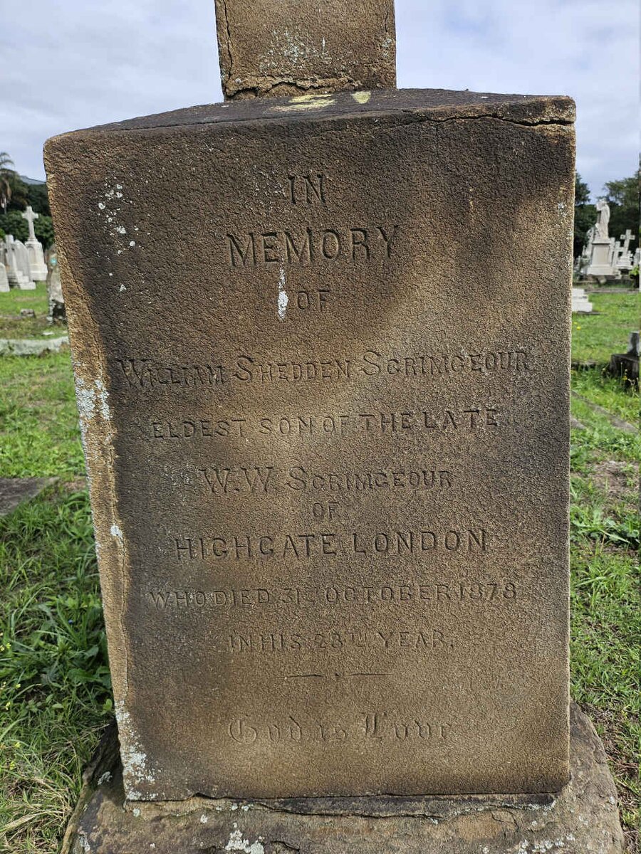 SCRIMGEOUR William Shedden -1878