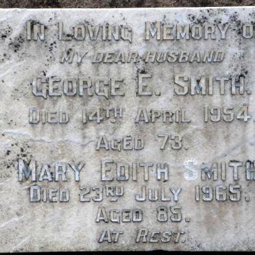 SMITH George E. -1954 &amp; Mary Edith -1965