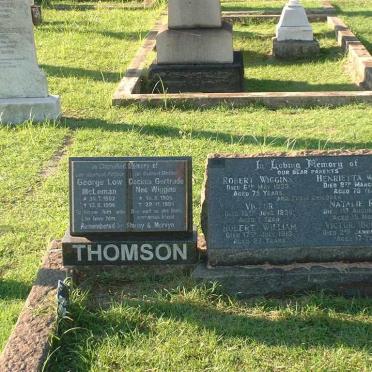 THOMSON George Low Mcleman 1902-1996 &amp; Dacina Gertrude WIGGINS 1906-1997