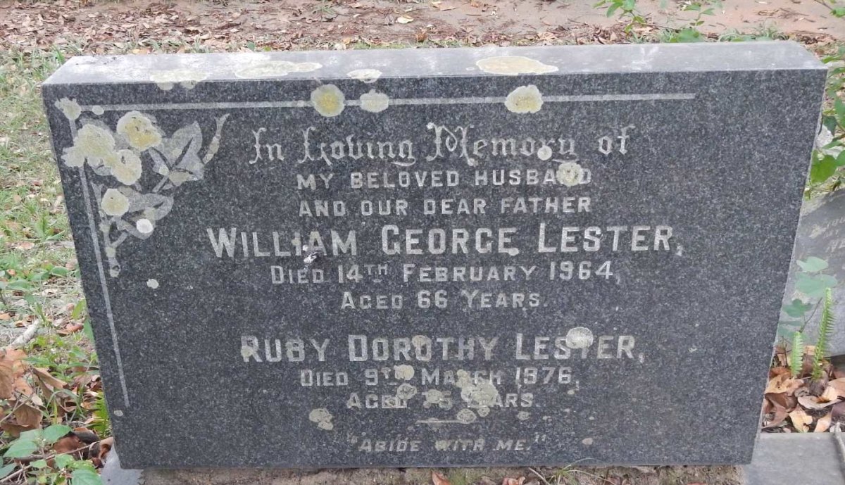 LESTER William George -1964 &amp; Ruby Dorothy -1976