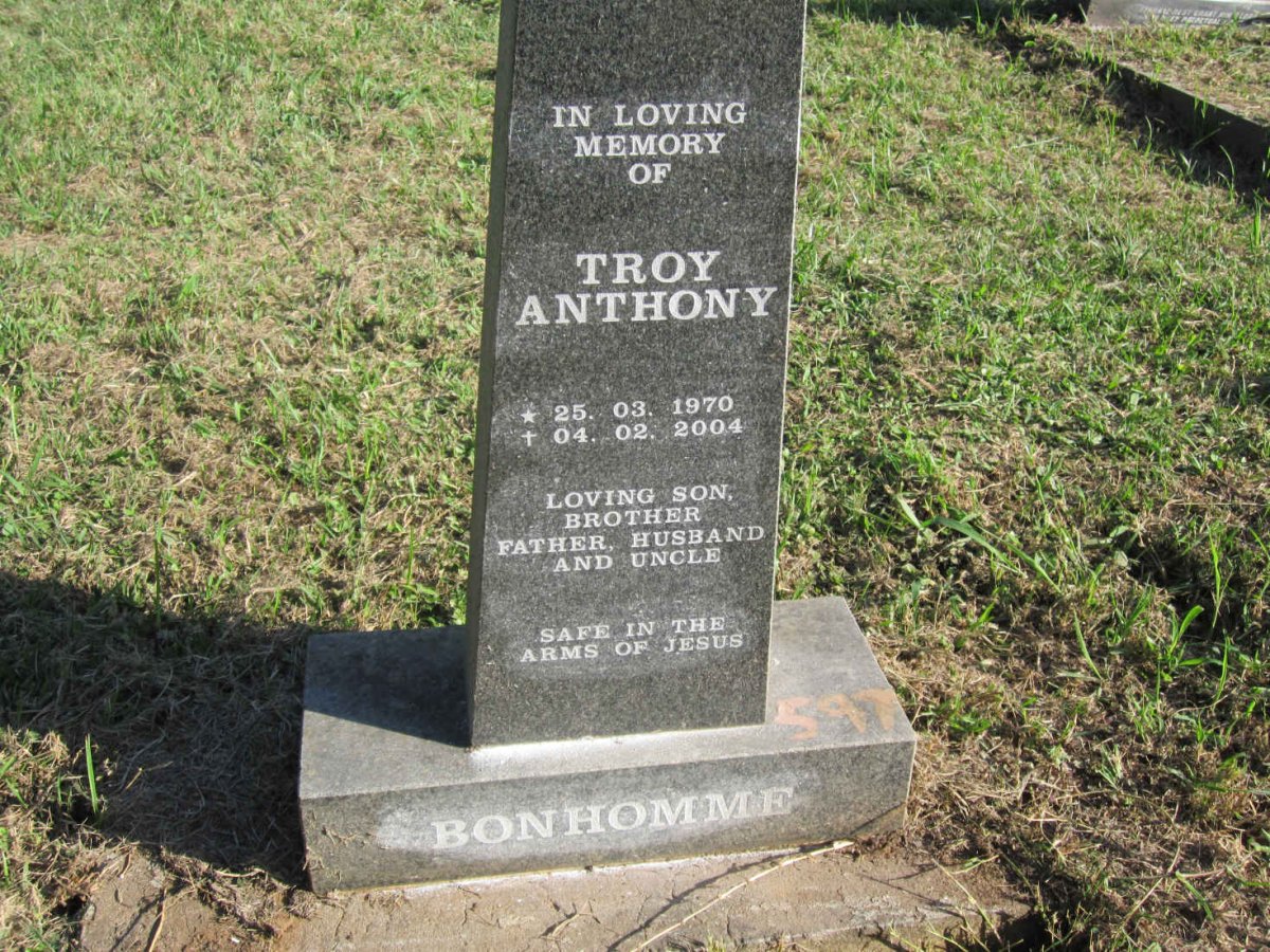 BONHOMME Troy Anthony 1970-2004