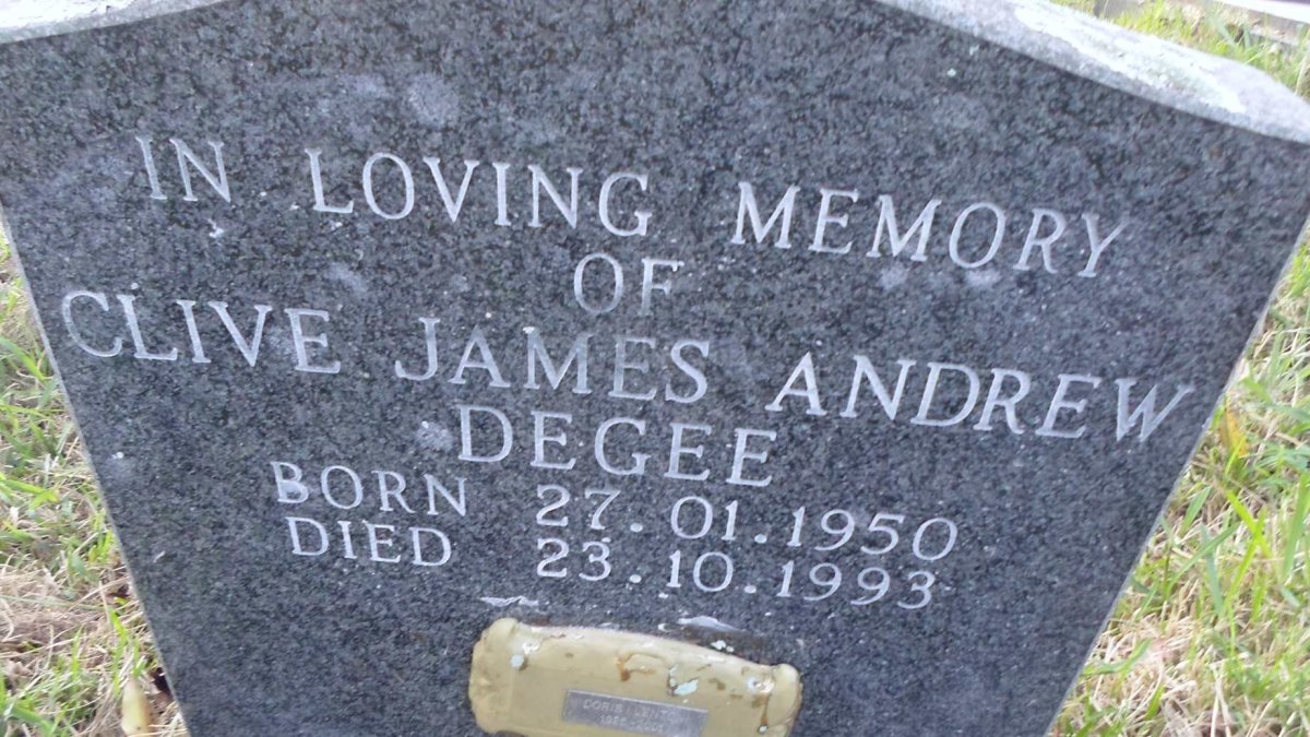 DEGEE Clive James Andrew 1950-1993