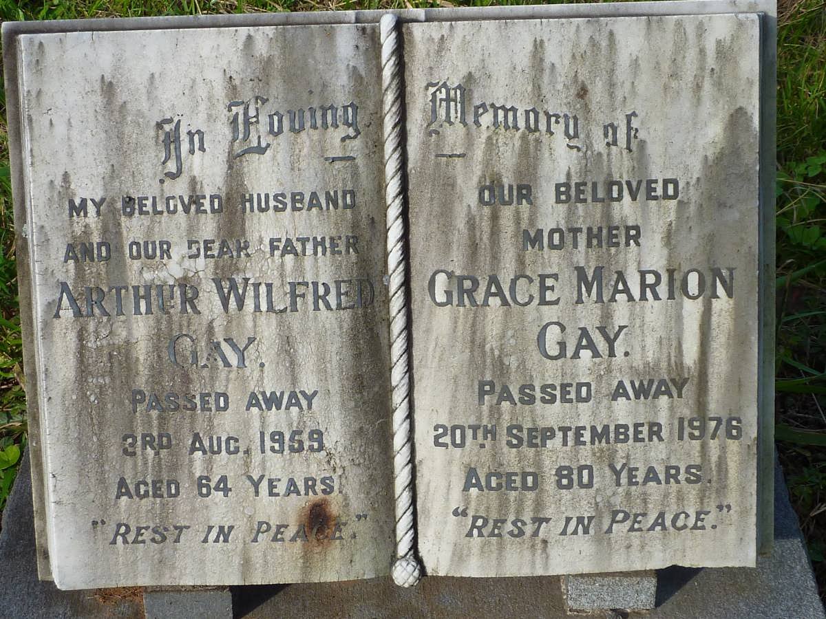 GAY Arthur Wilfred -1959 &amp; Grace Marion -1976