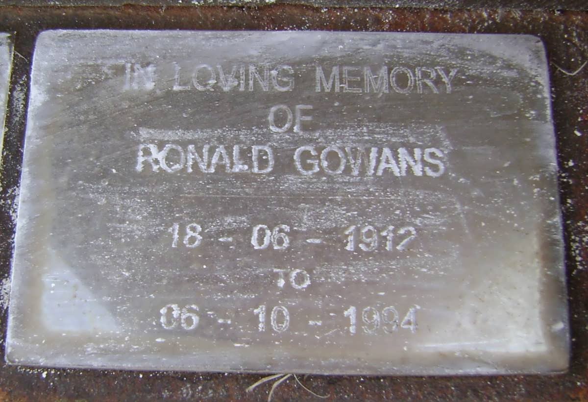 GOWANS David 1873-1948 &amp; Mary Fyfe Johnston 1877-1953 :: GOWANS David Eric 1906-1933 :: GOWANS Ronald 1912-1994