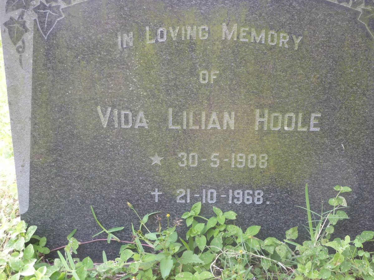 HOOLE Vida Lilian 1908-1968