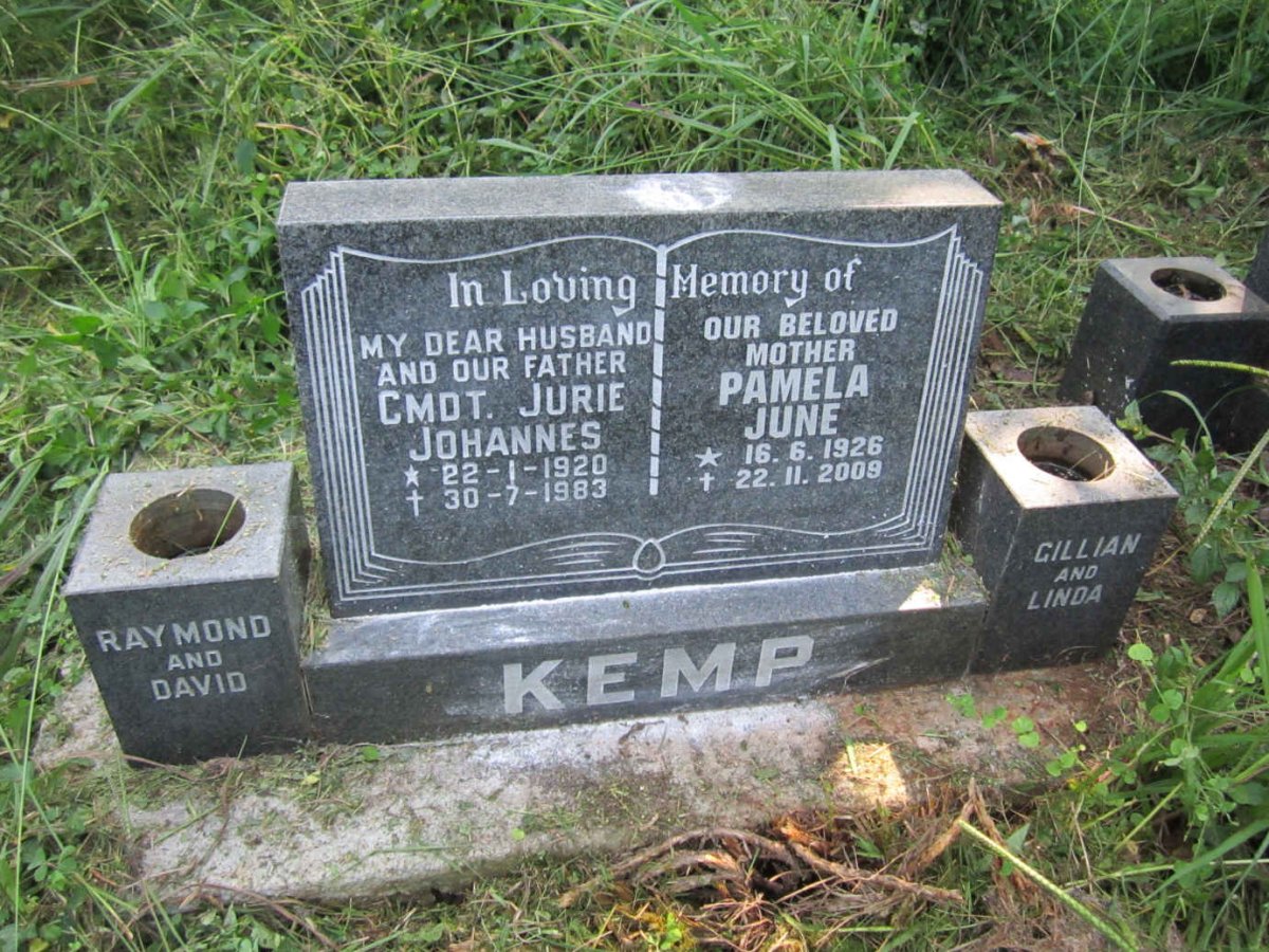 KEMP Jurie Johannes 1920-1983 &amp; Pamela June 1926-2009