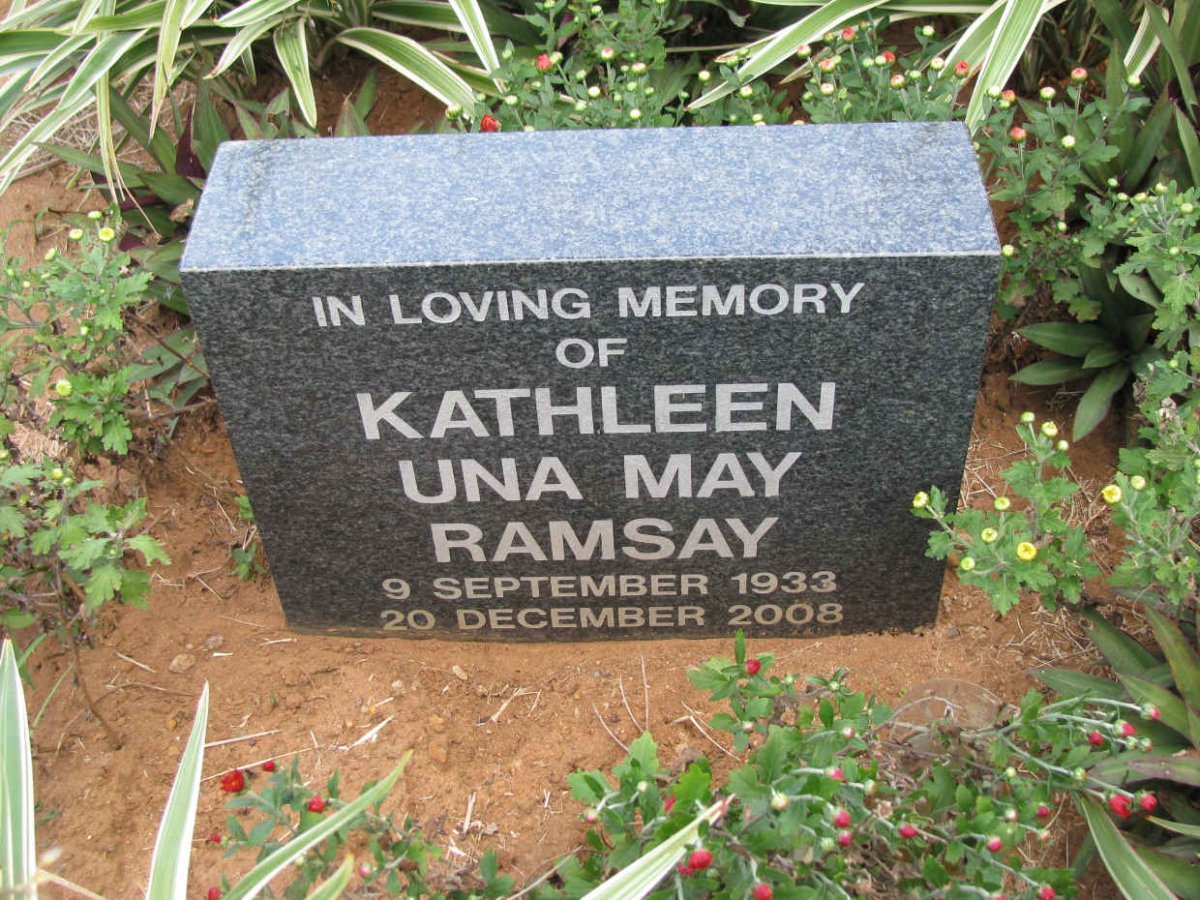 RAMSAY Kathleen Una May 1933-2008