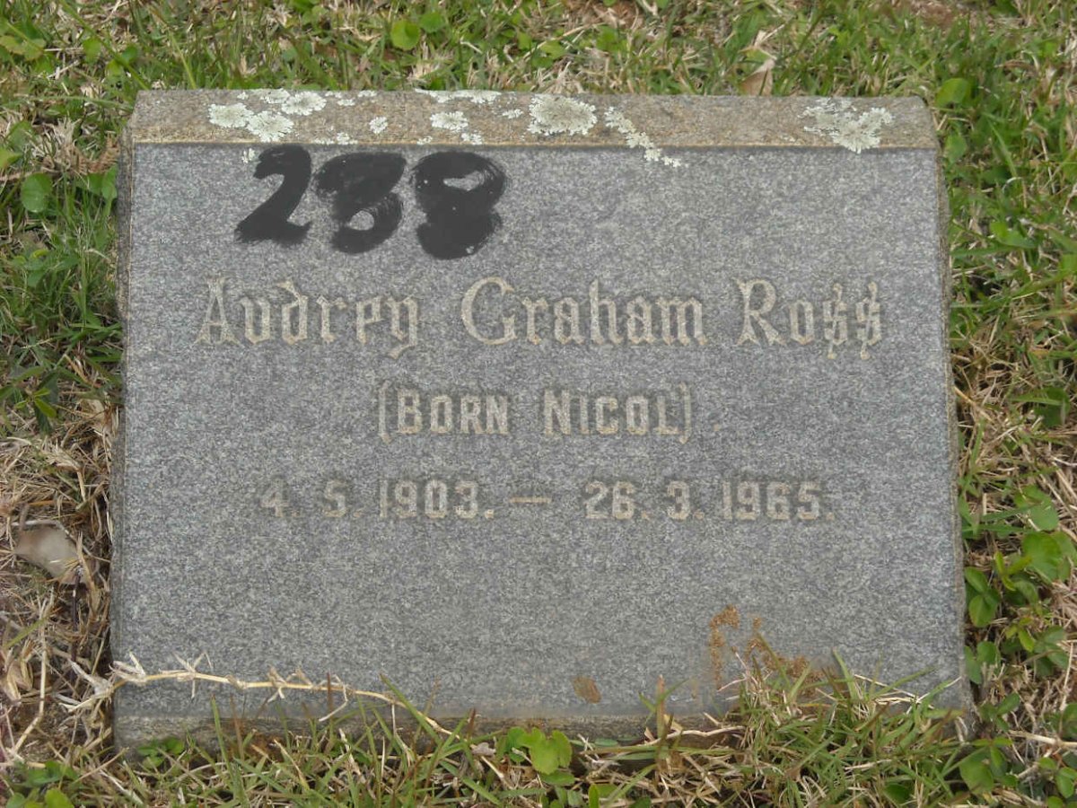 ROSS Audrey Graham nee NICOL 1903-1965