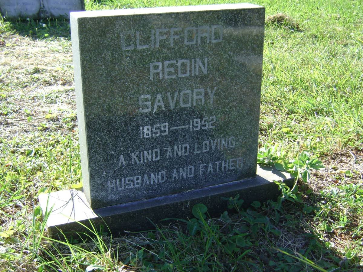 SAVORY Clifford Redin 1858-1952