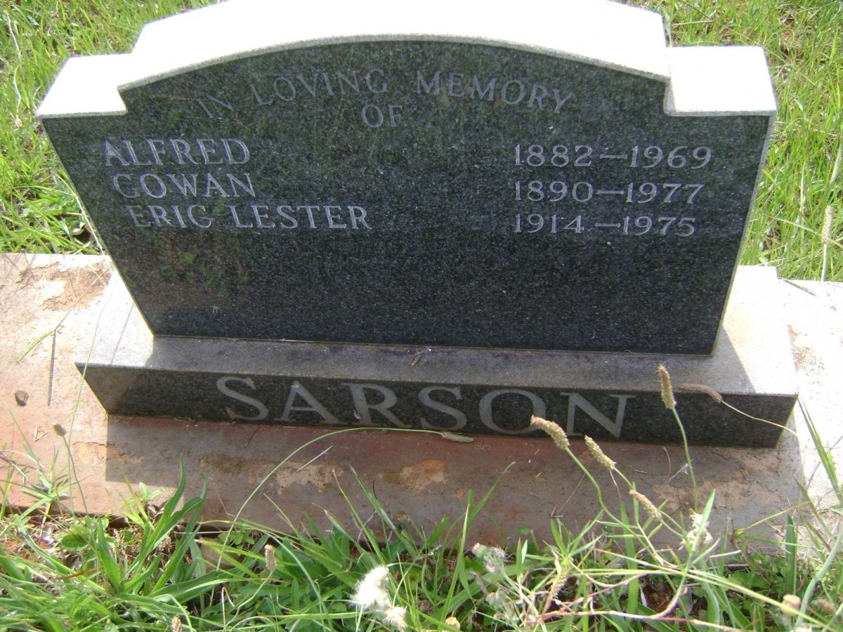 SARSON Alfred 1882-1969 :: SARSON Gowan 1890-1977 :: SARSON Eric Lester 1914-1975