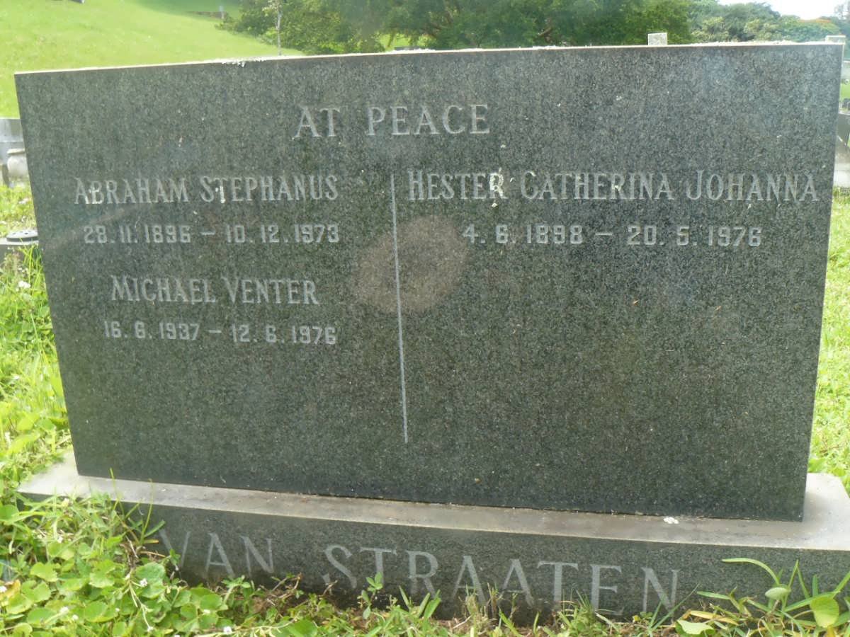 STRAATEN Michael Venter, van 1937-1976 :: VAN STRAATEN Hester Catherina Johanna 1898-1976