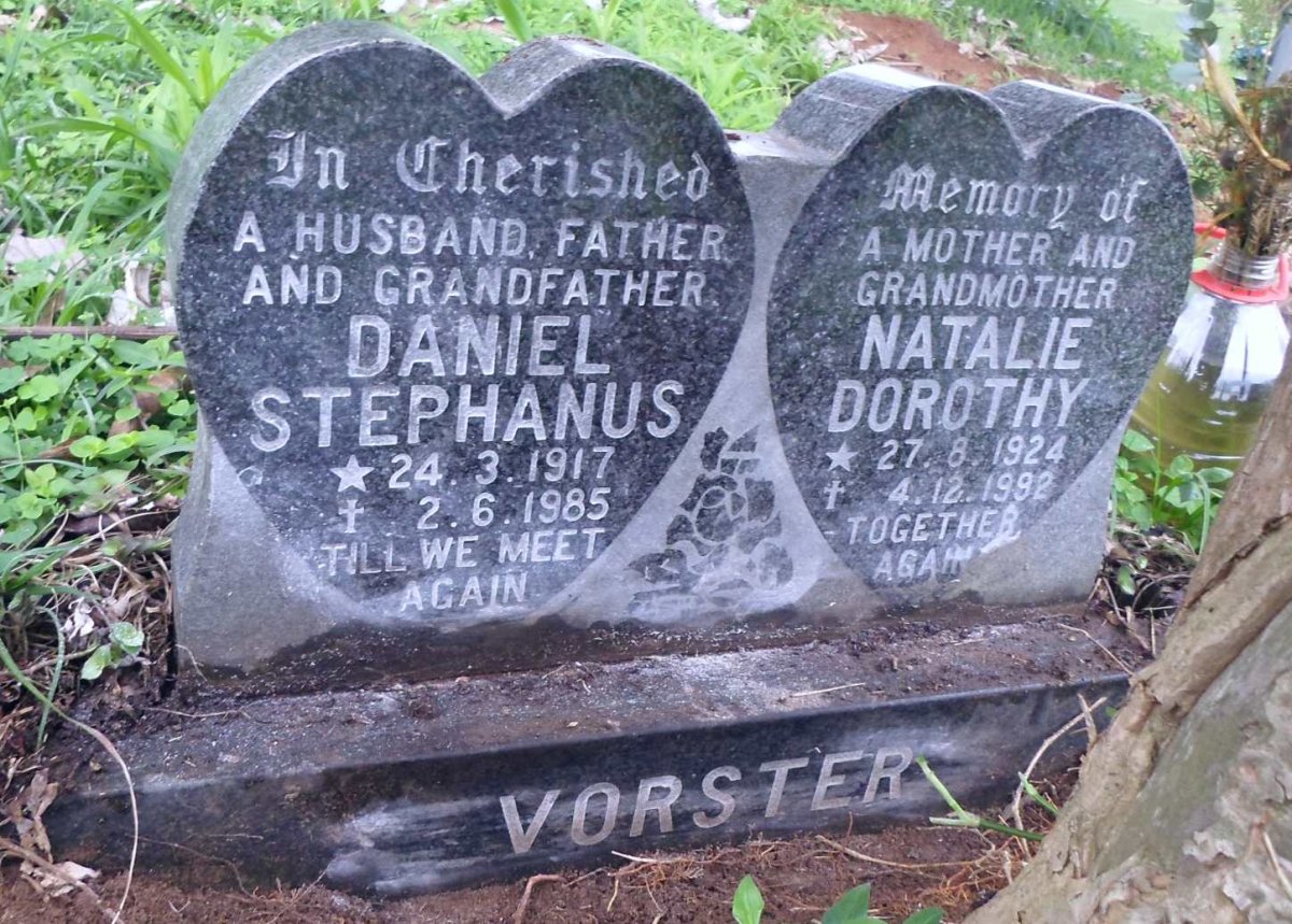 VORSTER Daniel Stephanus 1917-1985 &amp; Natalie Dorothy 1924-1992