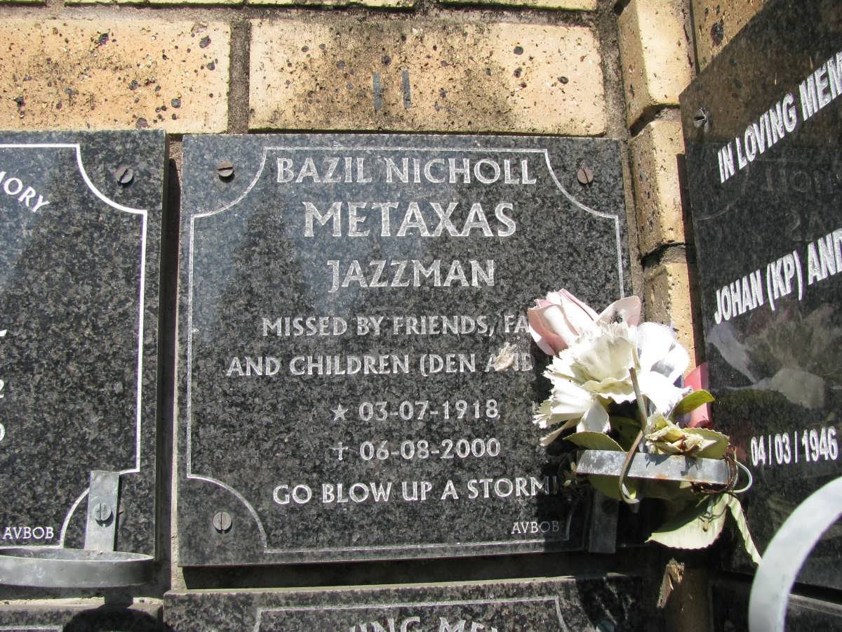 METAXAS Bazil Nicholl 1918-2000