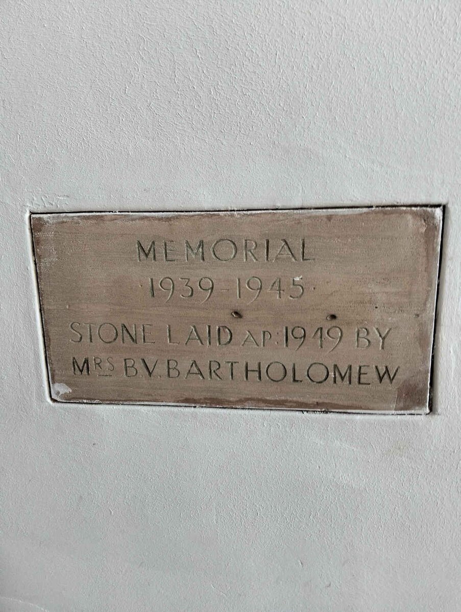 5. Stone laid in 1949 - Mrs B.V. BARTHOLOMEW