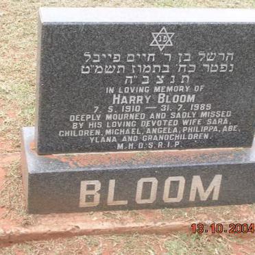 BLOOM Harry 1910-1989