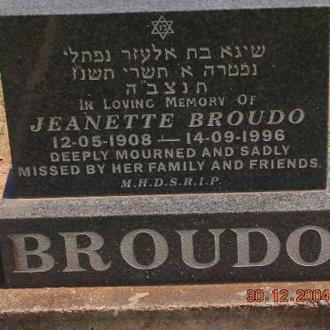 BROUDO Jeanette 1908-1996