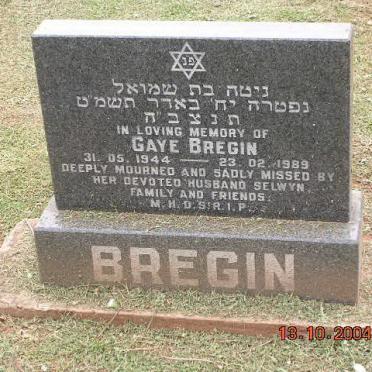 BREGIN Gaye 1944-1989