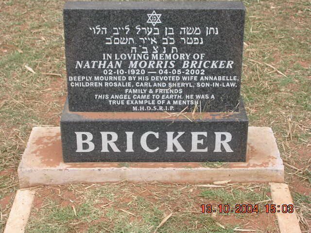 BRICKER Nathan Morris 1920-2002