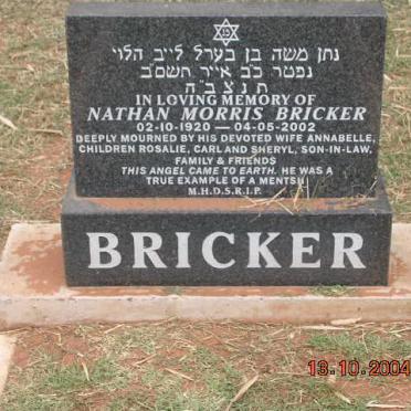 BRICKER Nathan Morris 1920-2002