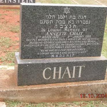 CHAIT Annette 1926-1999