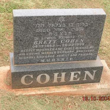 COHEN Brett 1963-1999