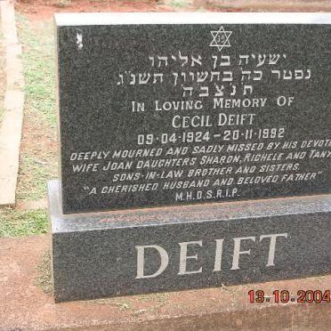 DEIFT Cecil 1924-1992