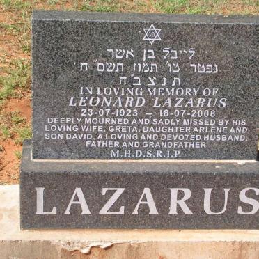 LAZARUS Leonard 1923-2008