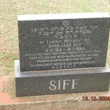 SIFF Anna Leah 1914-1994