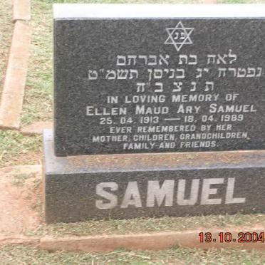 SAMUEL Ellen Maud Ary 1913-1989