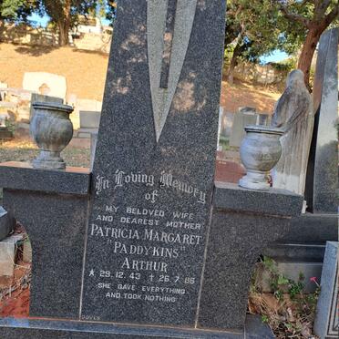 ARTHUR Patricia Margaret 1943-1986