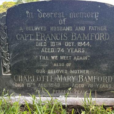 BAMFORD Francis -1944 & Charlotte Mary -1949