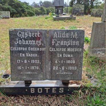 BOTES Gysbert Johannes 1903-1976 & Alida Fransina 1908-1999
