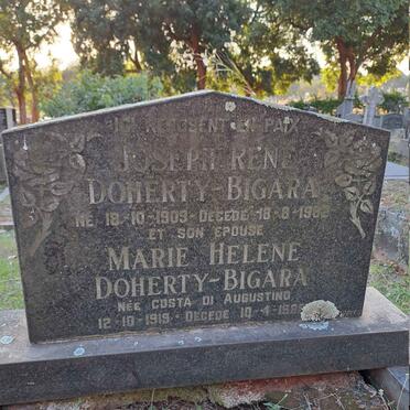 BIGARA Joseph Rene, DOHERTY 1909-1982 & Marie Helene COSTA DI AUGUSTINO 1919-198?
