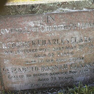 CLARKSON Frederick Charles -1944 & Elizabeth Hannah -1953