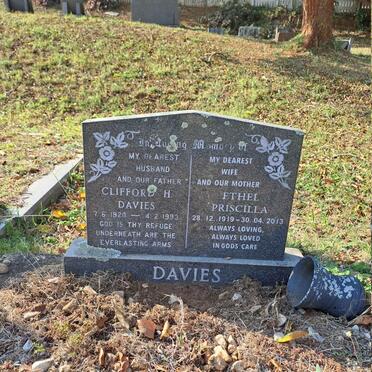 DAVIES Clifford H. 1920-1993 & Ethel Priscilla 1919-2013
