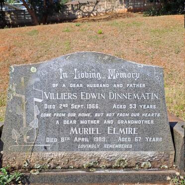 DINNEMATIN Villiers Edwin -1966 & Muriel Elmire -1989