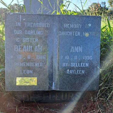 FLEURS Beaulah Ann, de 1966-1996 :: MASIMO Laverne Sonja Fransina 1994-2022 _1