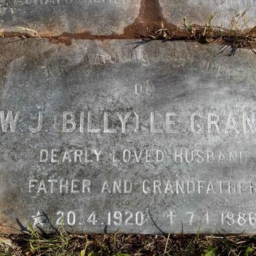 GRANGE W.J., le 1920-1986