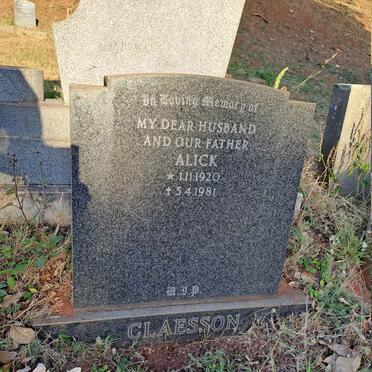 GLAESSON Alick 1920-1981