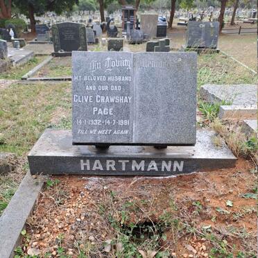 HARTMANN Clive Crawshay Page 1932-1981