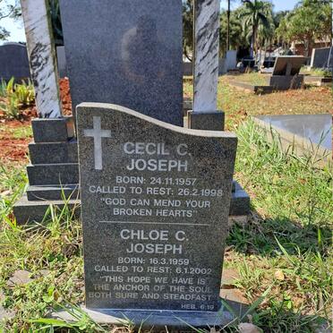 JOSEPH Cecil C. 1957-1998 & Chloe C. 1959-2002