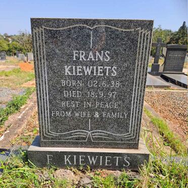 KIEWIETS Frans 1938-1997