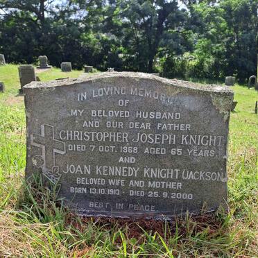 KNIGHT Christopher Joseph -1968 & Joan Kennedy JACKSON 1913-2000