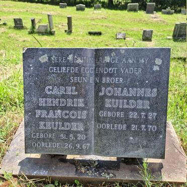 KEULDER Carel Hendrik Francois 1920-1967 :: KUILDER Johannes 1927-1970 