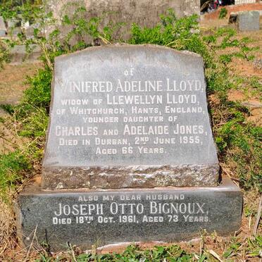 LLOYD Winifred Adeline -1955 :: BIGNOUX Joseph Otto -1961