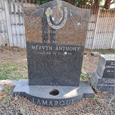 LAMARQUE Mervyn Anthony 1960-1989
