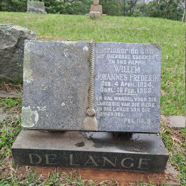 LANGE Willem Johannes Frederik, de 1924-1963