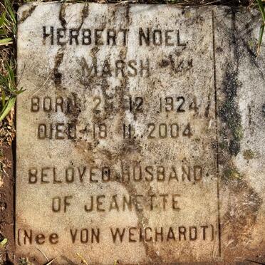 MARCH Herbert Noel 1924-2004 & Jeanette nee VON WEICHARDT
