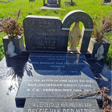 MERWE Johannes Lodewickus, van der 1934-1993 & Anna Maggie 1935-2021 :: VAN DER MERWE Delfie 1963-2015_1